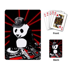 Deejay Panda Playing Card by Valentinaart