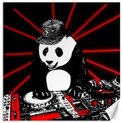 Deejay Panda Canvas 20  X 20   by Valentinaart