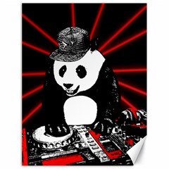 Deejay Panda Canvas 18  X 24   by Valentinaart