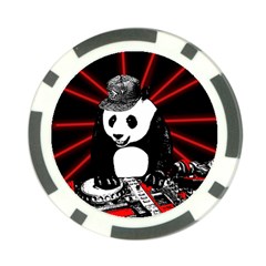 Deejay Panda Poker Chip Card Guard by Valentinaart