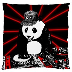 Deejay Panda Large Cushion Case (two Sides) by Valentinaart