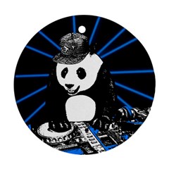 Deejay Panda Ornament (round) by Valentinaart