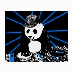 Deejay Panda Small Glasses Cloth by Valentinaart