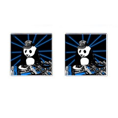 Deejay Panda Cufflinks (square) by Valentinaart