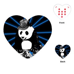 Deejay Panda Playing Cards (heart)  by Valentinaart