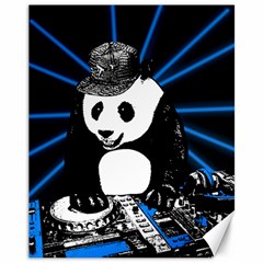 Deejay Panda Canvas 11  X 14   by Valentinaart