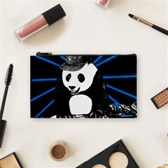 Deejay Panda Cosmetic Bag (small)  by Valentinaart