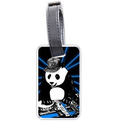 Deejay Panda Luggage Tags (one Side)  by Valentinaart