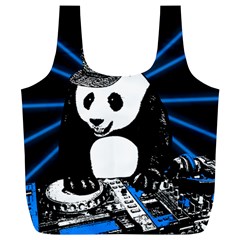 Deejay Panda Full Print Recycle Bags (l)  by Valentinaart