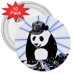 Deejay panda 3  Buttons (10 pack) 