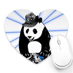 Deejay panda Heart Mousepads Front