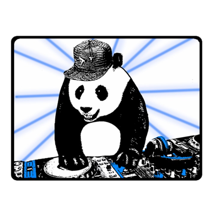 Deejay panda Double Sided Fleece Blanket (Small) 