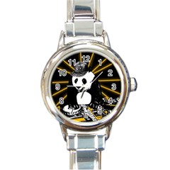 Deejay Panda Round Italian Charm Watch by Valentinaart