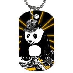 Deejay Panda Dog Tag (one Side) by Valentinaart