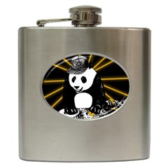 Deejay Panda Hip Flask (6 Oz) by Valentinaart