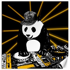 Deejay Panda Canvas 16  X 16   by Valentinaart