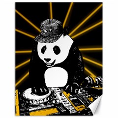 Deejay Panda Canvas 18  X 24   by Valentinaart