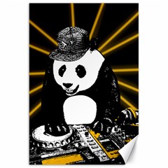 Deejay Panda Canvas 20  X 30   by Valentinaart