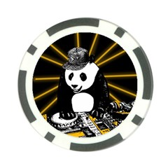 Deejay Panda Poker Chip Card Guard by Valentinaart