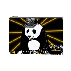 Deejay Panda Cosmetic Bag (large)  by Valentinaart