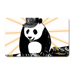 Deejay Panda Magnet (rectangular) by Valentinaart