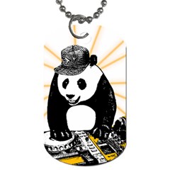 Deejay Panda Dog Tag (two Sides) by Valentinaart