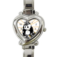 Deejay Panda Heart Italian Charm Watch by Valentinaart