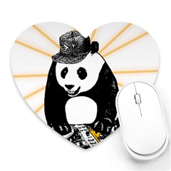 Deejay Panda Heart Mousepads by Valentinaart