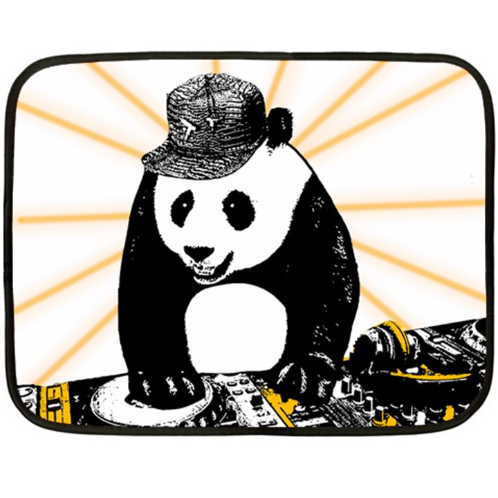 Deejay panda Double Sided Fleece Blanket (Mini) 