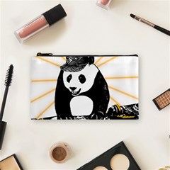 Deejay Panda Cosmetic Bag (small)  by Valentinaart