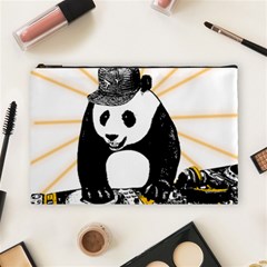 Deejay Panda Cosmetic Bag (large)  by Valentinaart