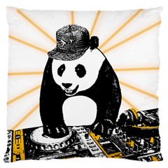 Deejay Panda Large Cushion Case (one Side) by Valentinaart