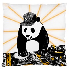 Deejay Panda Large Flano Cushion Case (two Sides)