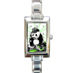 Deejay panda Rectangle Italian Charm Watch Front