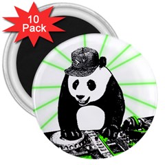 Deejay Panda 3  Magnets (10 Pack)  by Valentinaart