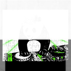 Deejay Panda Rectangular Jigsaw Puzzl by Valentinaart