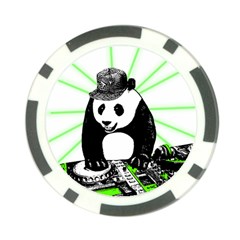 Deejay Panda Poker Chip Card Guard by Valentinaart