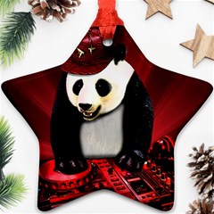 Deejay panda Ornament (Star)