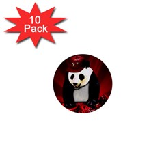 Deejay panda 1  Mini Buttons (10 pack) 