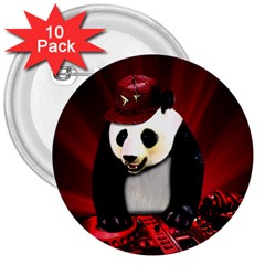 Deejay panda 3  Buttons (10 pack) 