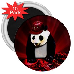 Deejay panda 3  Magnets (10 pack) 