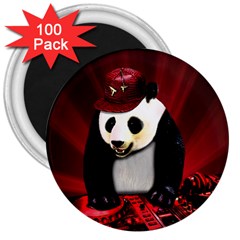 Deejay Panda 3  Magnets (100 Pack) by Valentinaart