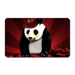 Deejay Panda Magnet (rectangular) by Valentinaart