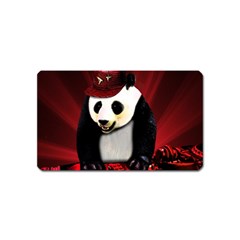 Deejay Panda Magnet (name Card) by Valentinaart