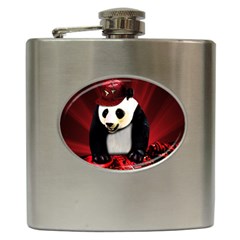 Deejay Panda Hip Flask (6 Oz) by Valentinaart