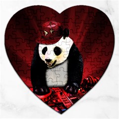 Deejay panda Jigsaw Puzzle (Heart)