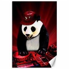 Deejay Panda Canvas 24  X 36  by Valentinaart