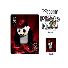 Deejay Panda Playing Cards 54 (mini)  by Valentinaart