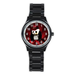 Deejay panda Stainless Steel Round Watch