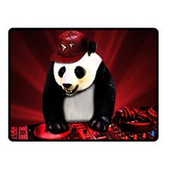 Deejay Panda Double Sided Fleece Blanket (small)  by Valentinaart